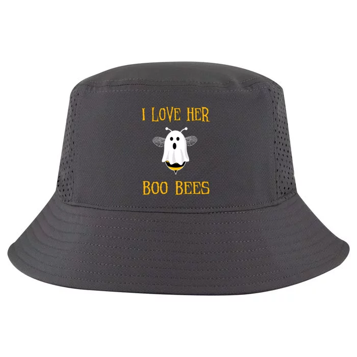 I Love Her Boo Bees Funny Couple Matching Halloween Cool Comfort Performance Bucket Hat