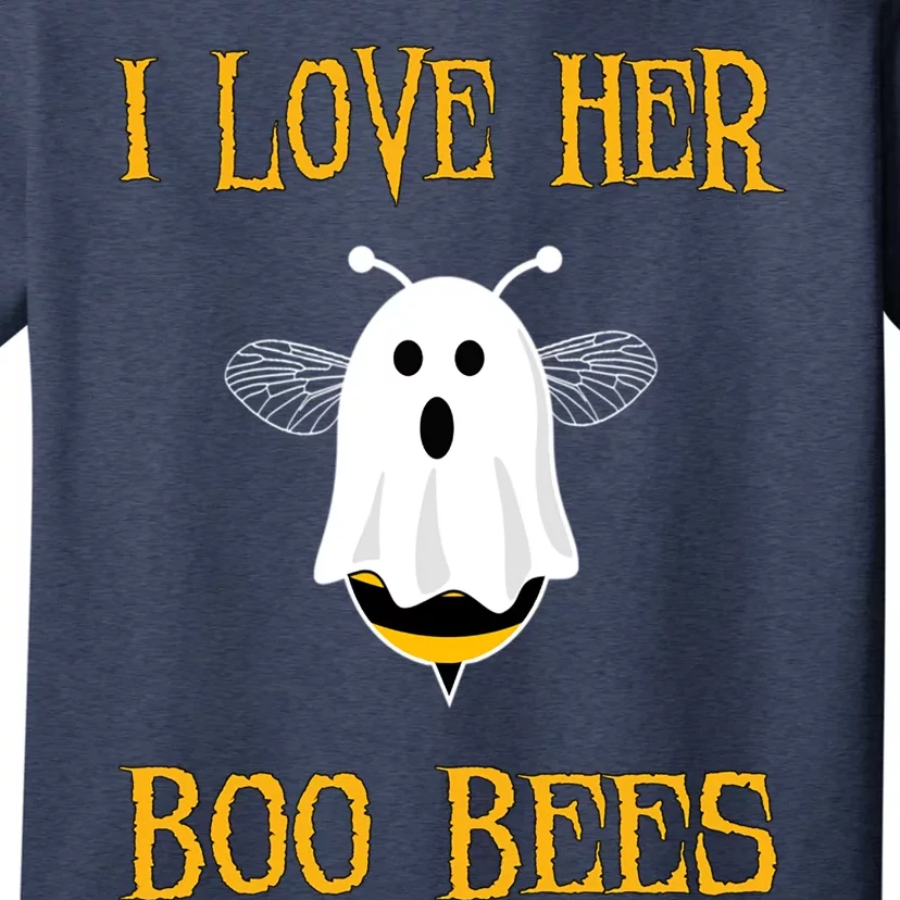 I Love Her Boo Bees Funny Couple Matching Halloween T-Shirt