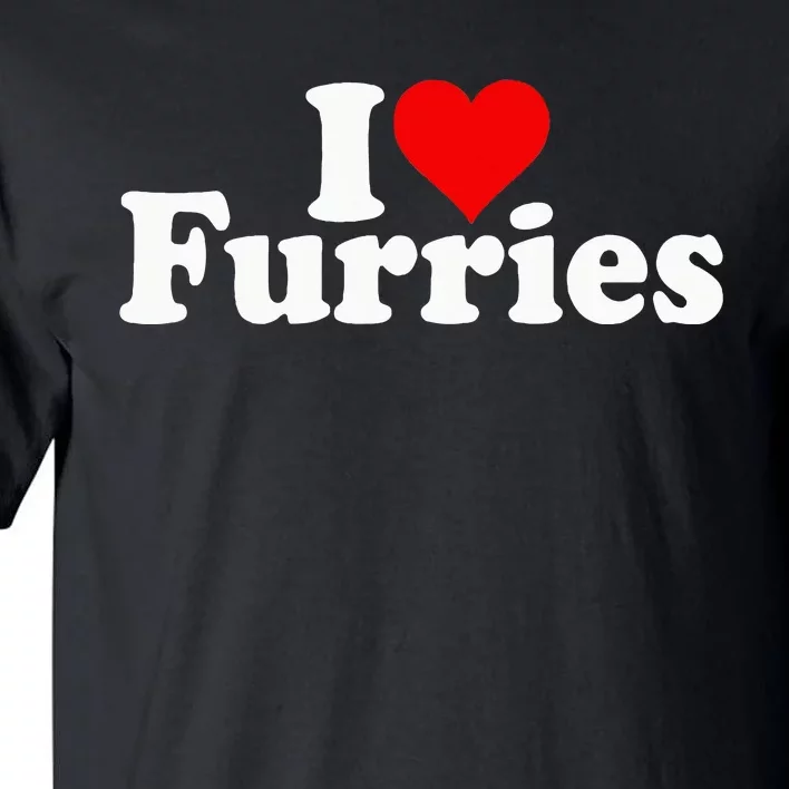 I Love Heart Furries Furry Fandom Cosplay Fursuit Tall T-Shirt