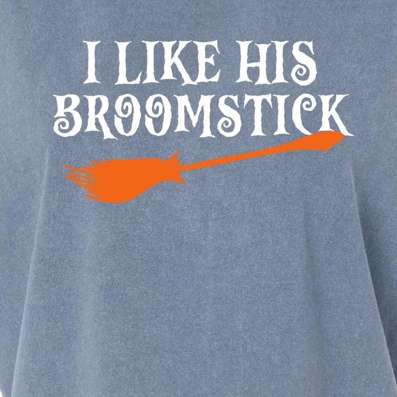 I Like His Broomstick Halloween Funny Couple Custome Garment-Dyed Women's Muscle Tee