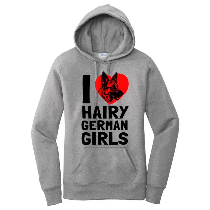 I Love Hairy German German Shepherd Edition Women's Pullover Hoodie