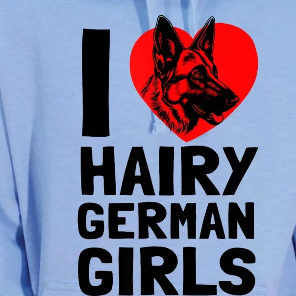 I Love Hairy German German Shepherd Edition Unisex Surf Hoodie