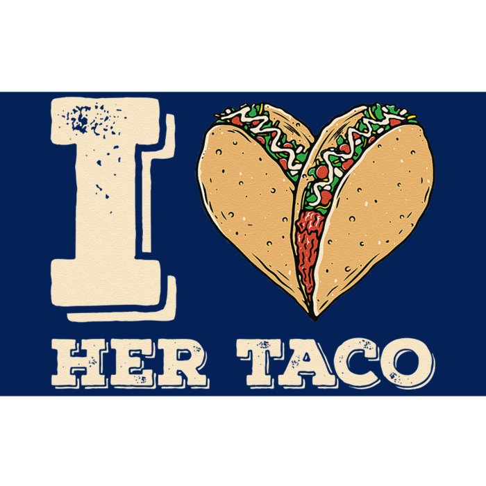 I Love Her Taco Matching Couple Cinco De Mayo Retro Bumper Sticker