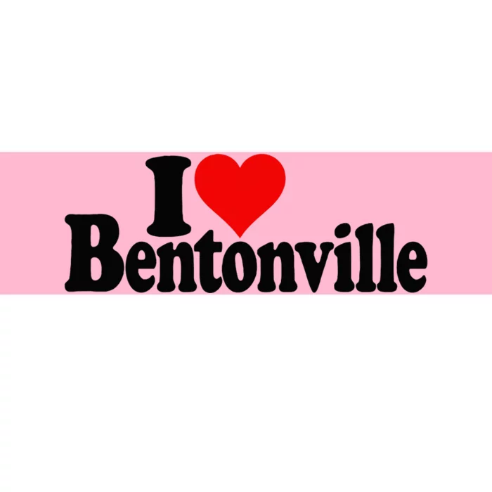 I Love Heart Bentonville Arkansas Bumper Sticker