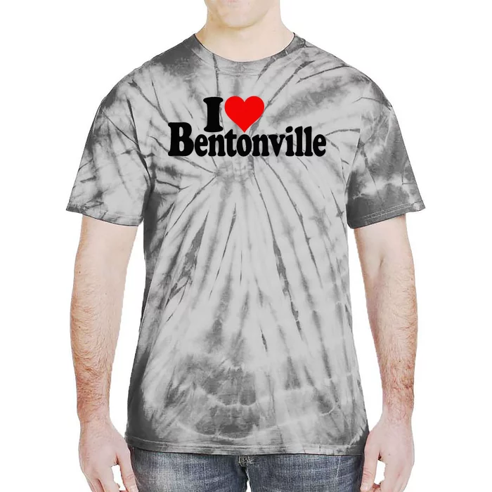 I Love Heart Bentonville Arkansas Tie-Dye T-Shirt