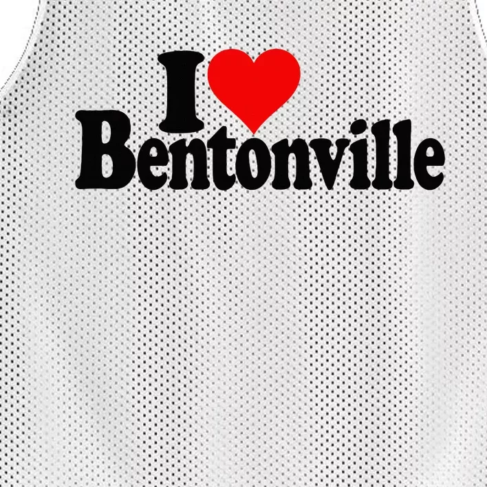 I Love Heart Bentonville Arkansas Mesh Reversible Basketball Jersey Tank