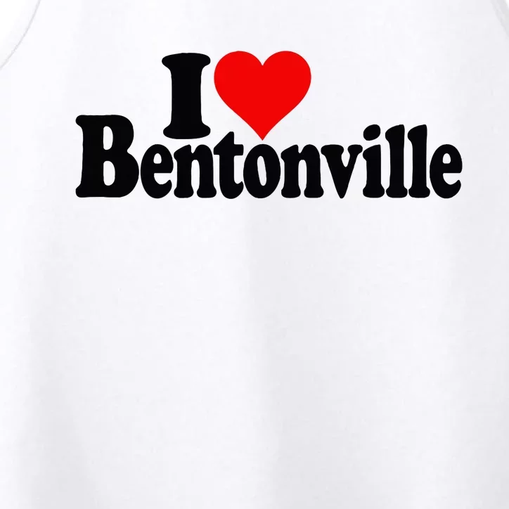 I Love Heart Bentonville Arkansas Performance Tank