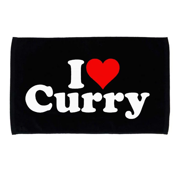 I Love Heart Curry Microfiber Hand Towel