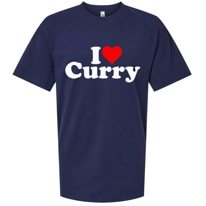 I Love Heart Curry Sueded Cloud Jersey T-Shirt