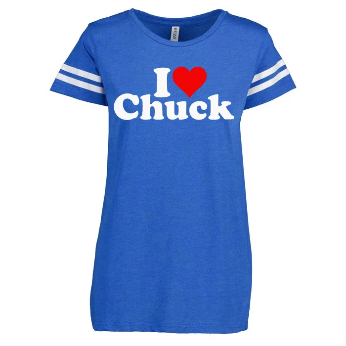 I Love Heart Chuck Charles Enza Ladies Jersey Football T-Shirt