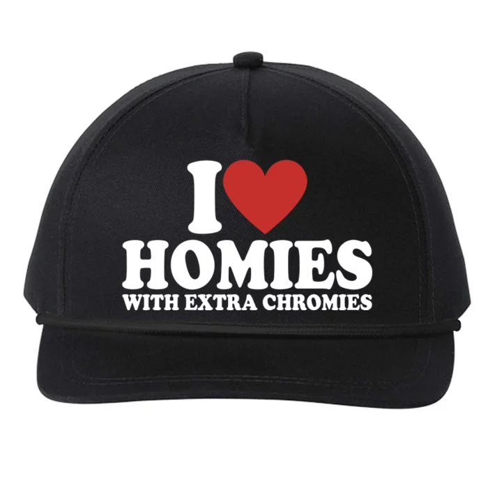 I Love Homies With Extra Chromies Down Syndrome Snapback Five-Panel Rope Hat