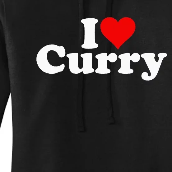 I Love Heart Curry Women's Pullover Hoodie