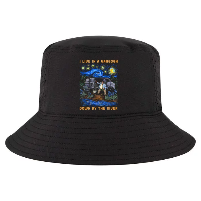 I Live In A Van Gogh Down By The River Cool Comfort Performance Bucket Hat