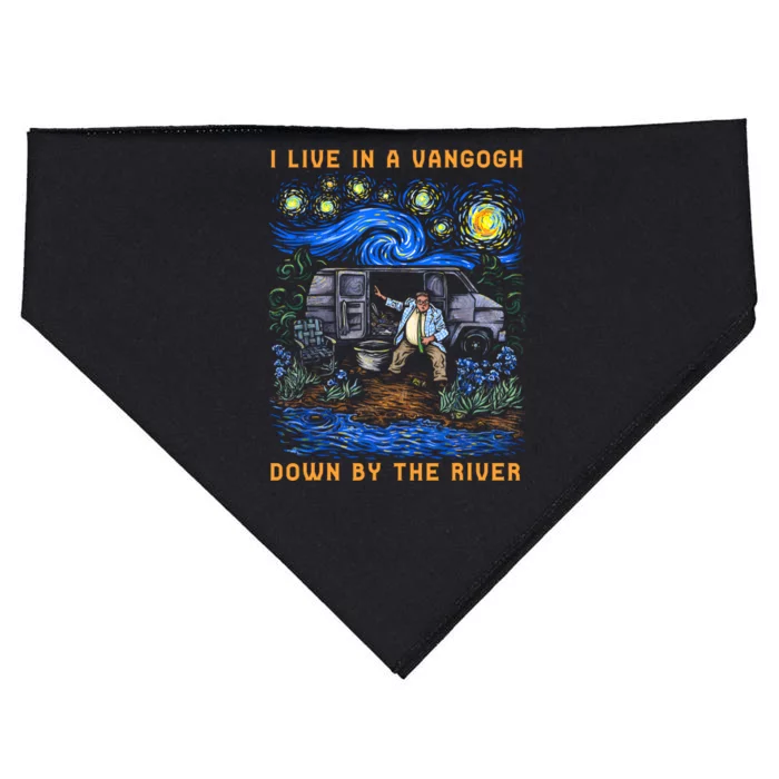 I Live In A Van Gogh Down By The River USA-Made Doggie Bandana