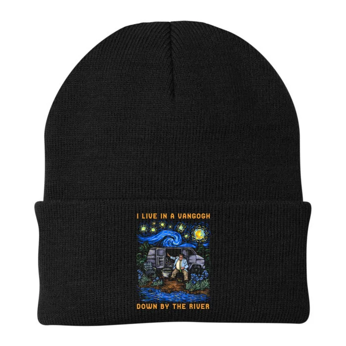 I Live In A Van Gogh Down By The River Knit Cap Winter Beanie