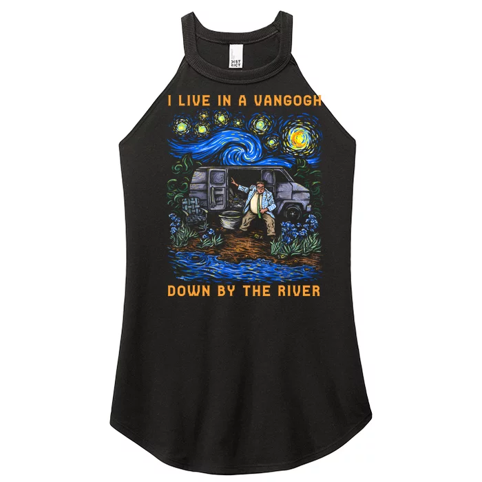 I Live In A Van Gogh Down By The River Women’s Perfect Tri Rocker Tank