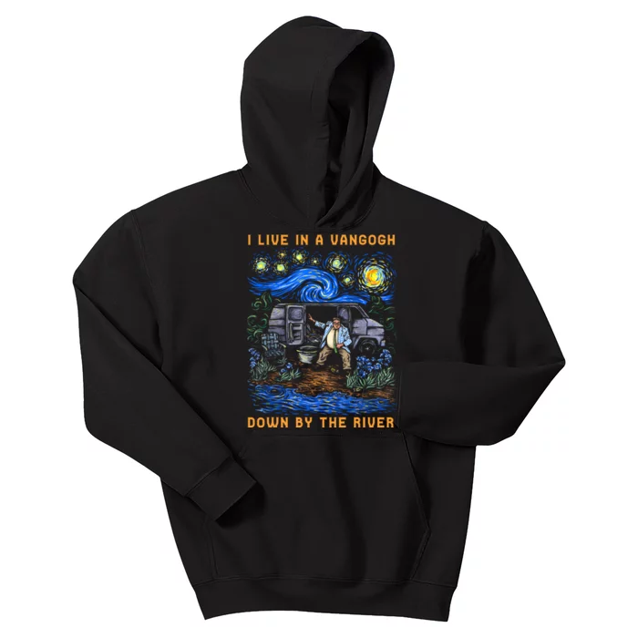 I Live In A Van Gogh Down By The River Kids Hoodie