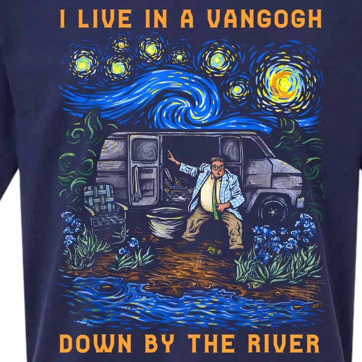 I Live In A Van Gogh Down By The River Sueded Cloud Jersey T-Shirt