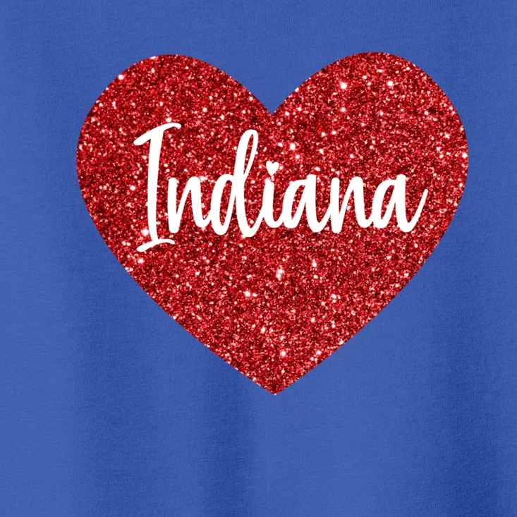 I Love Indiana Usa Red Heart Gift Toddler T-Shirt