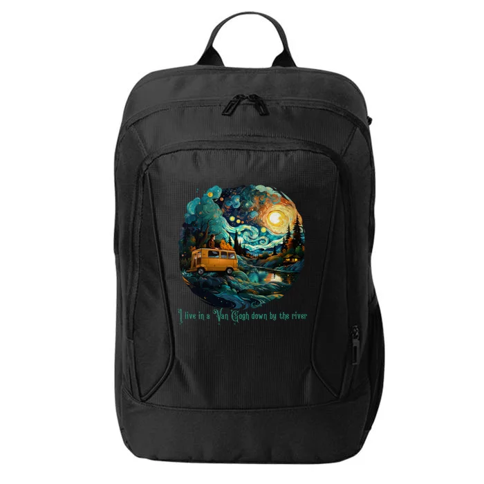 I Live In A Van Gogh Down By The River City Backpack