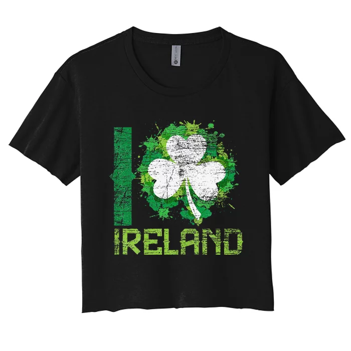 I Love Ireland Saint Patrick's Day Women's Crop Top Tee