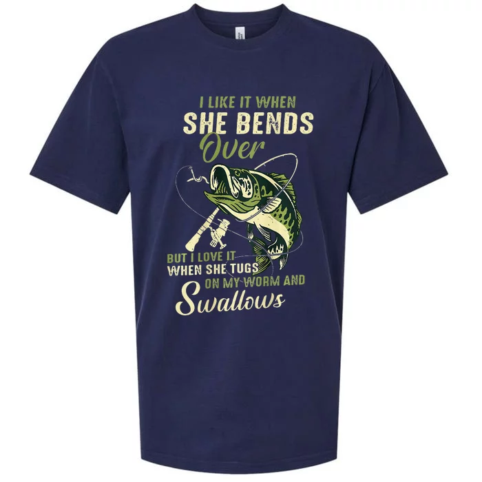 I Like It When She Bends Over But I Love It Sueded Cloud Jersey T-Shirt