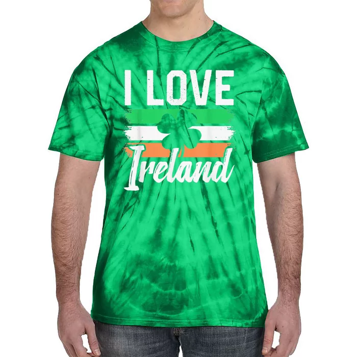 I Love Ireland Gaelic Irish Leprechaun St Patricks Day Tie-Dye T-Shirt