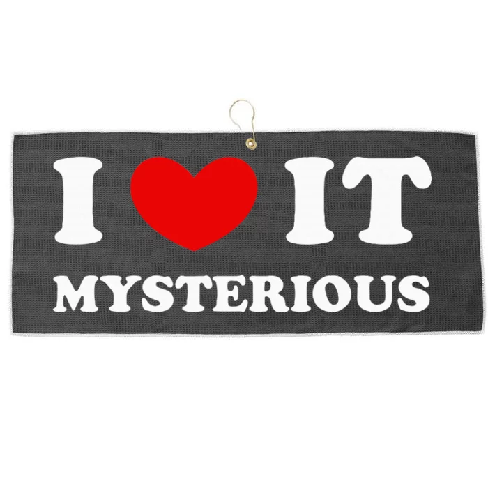 I Love It Mysterious I Heart It Mysterious Large Microfiber Waffle Golf Towel