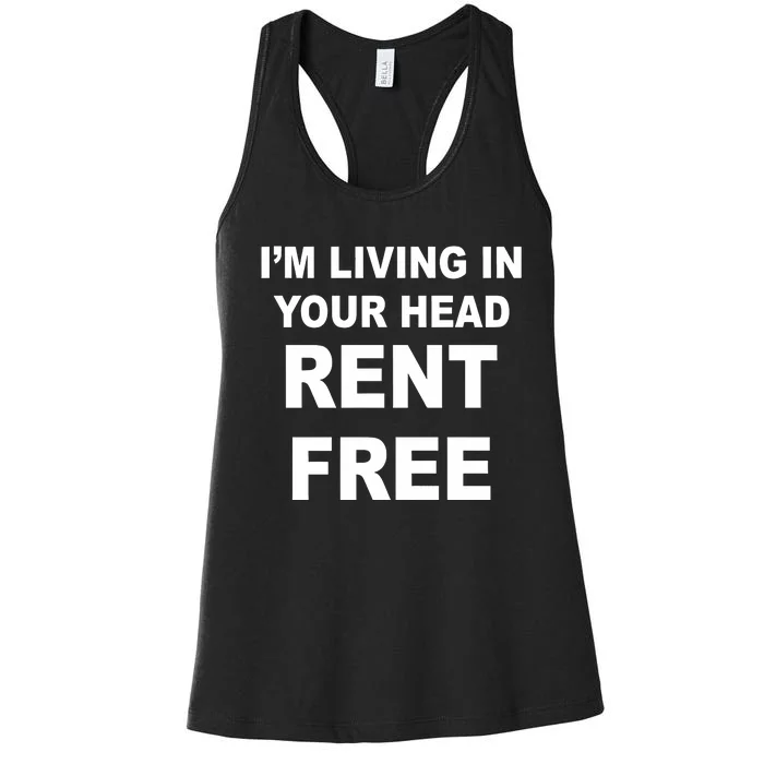 IM Living In Your Head Rent Free Women's Racerback Tank