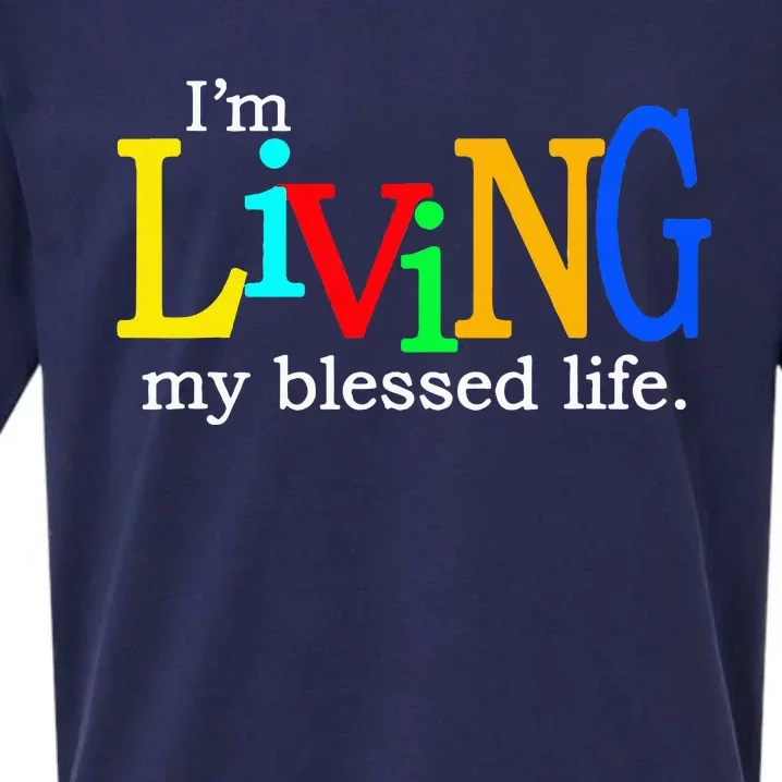 IM Living In My Blessed Life Sueded Cloud Jersey T-Shirt