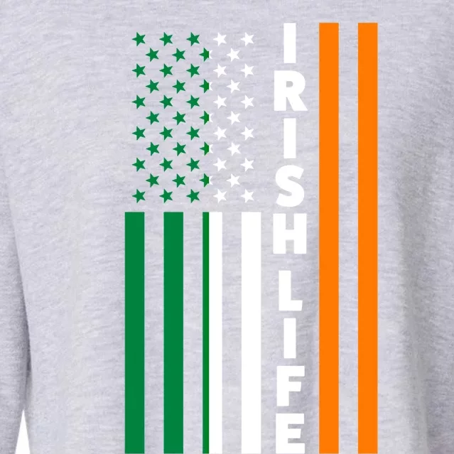 Irish Life Irland Irish Flag Cute Gift Cropped Pullover Crew