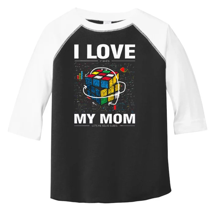 I Love It When My Mom Lets Me Solve Cubes Speedcubing Toddler Fine Jersey T-Shirt