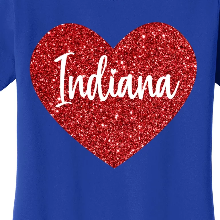 I Love Indiana Usa Red Heart Great Gift Women's T-Shirt