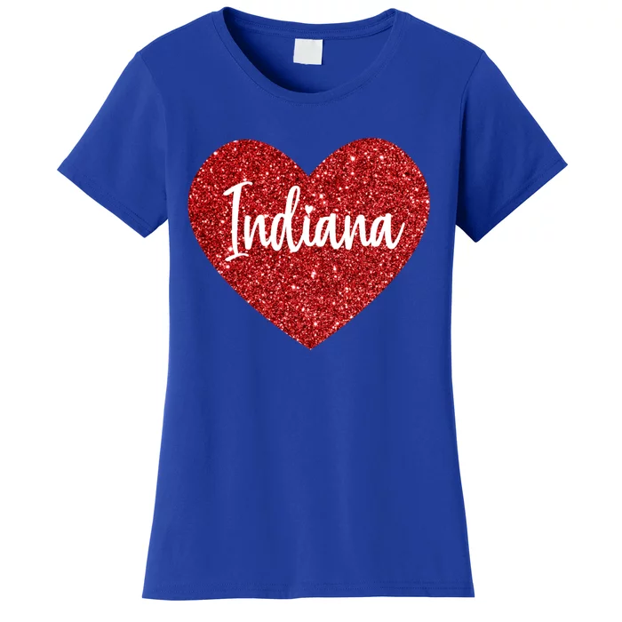 I Love Indiana Usa Red Heart Great Gift Women's T-Shirt