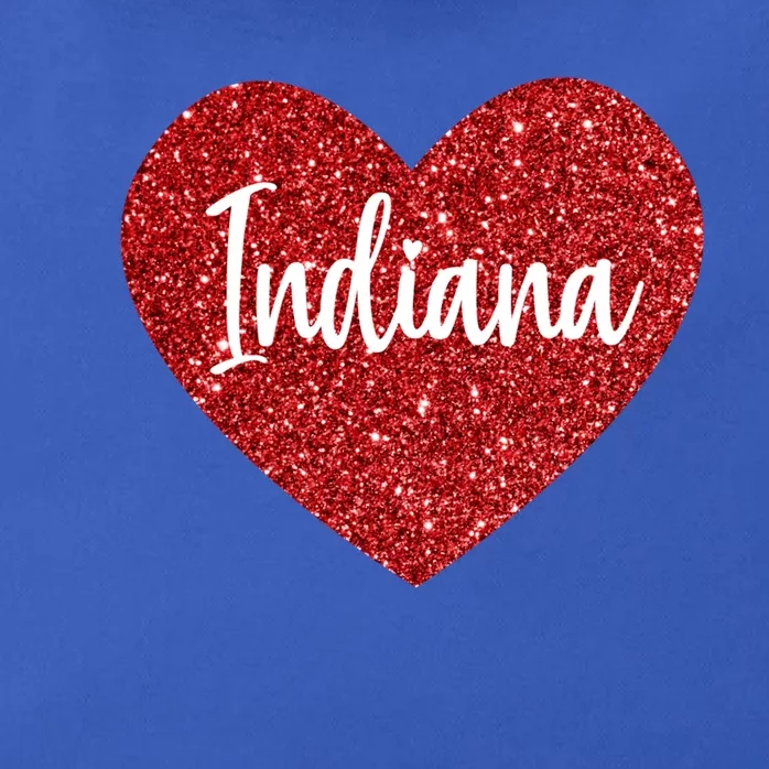 I Love Indiana Usa Red Heart Great Gift Zip Tote Bag