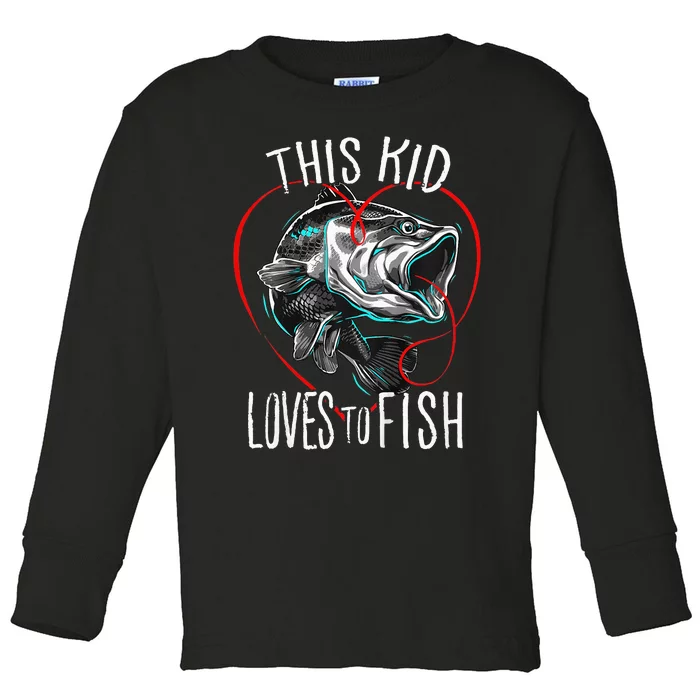 I Like It When She Bends Over Fishing Toddler Long Sleeve Shirt