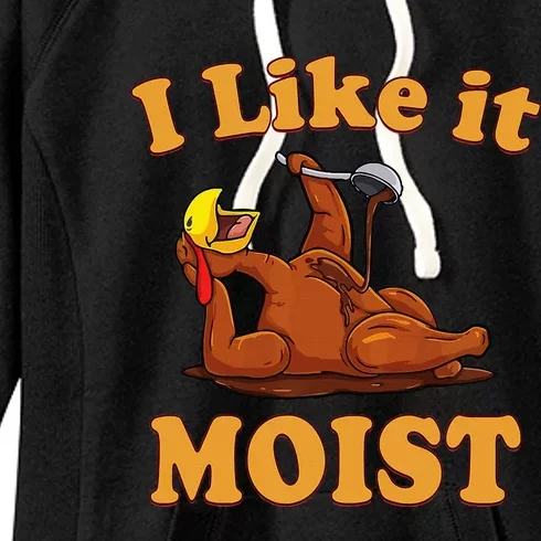 I Like It Moist Thanksgiving Foods Family Group Set Women's Fleece Hoodie