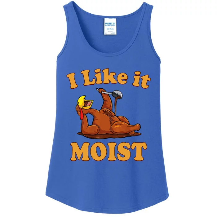 I Like It Moist Thanksgiving Foods Family Group Set Ladies Essential Tank