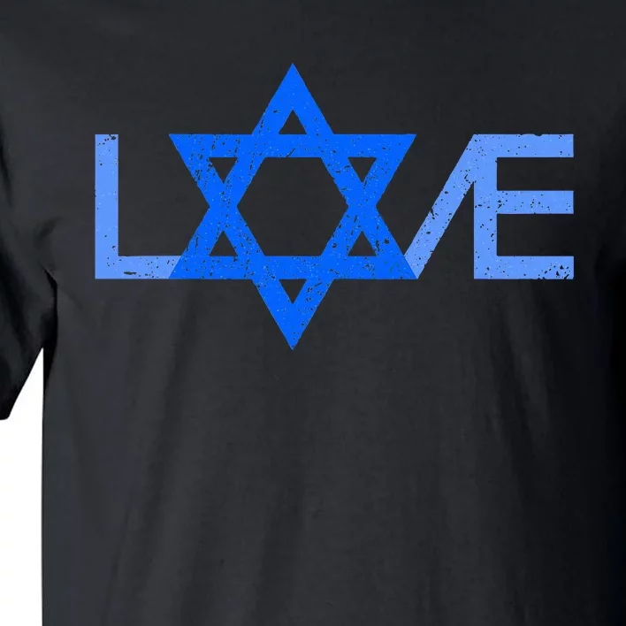 I Love Israel Jewish Star of David Gift for Jew Friend Tall T-Shirt