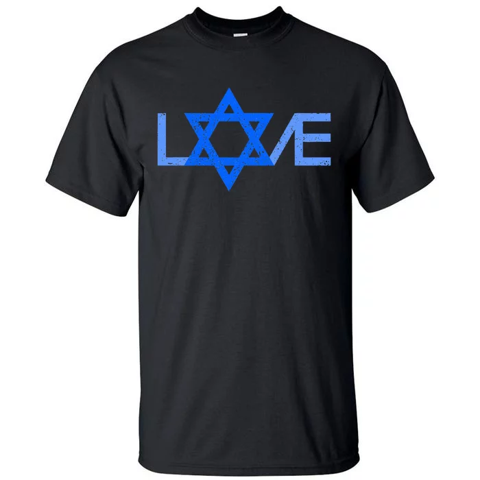 I Love Israel Jewish Star of David Gift for Jew Friend Tall T-Shirt