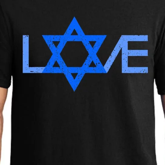 I Love Israel Jewish Star of David Gift for Jew Friend Pajama Set