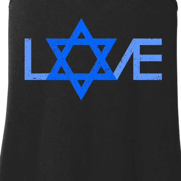 I Love Israel Jewish Star of David Gift for Jew Friend Ladies Essential Tank