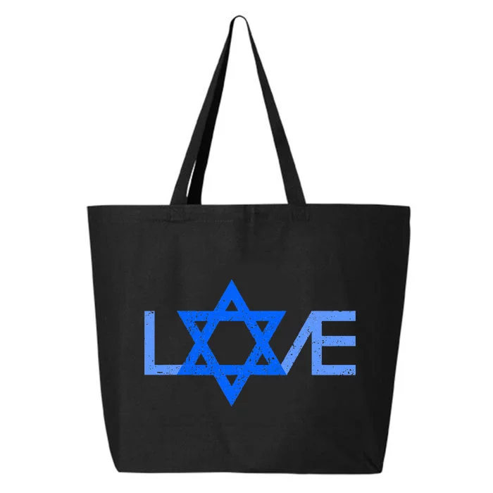 I Love Israel Jewish Star of David Gift for Jew Friend 25L Jumbo Tote