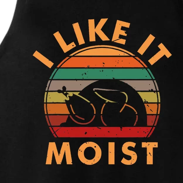 I Like It Moist Thanksgiving Turkey Leg Day Ladies Tri-Blend Wicking Tank