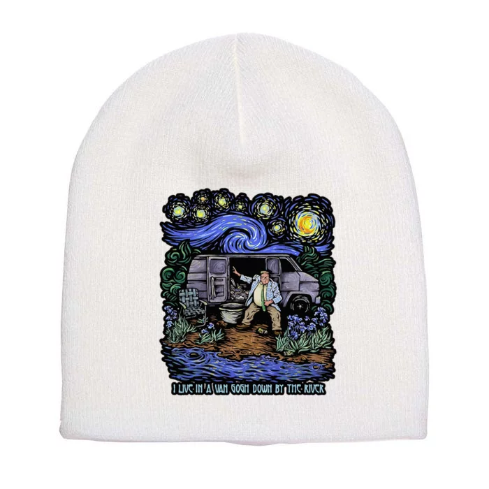 I Live In A Gogh Down By The River Short Acrylic Beanie