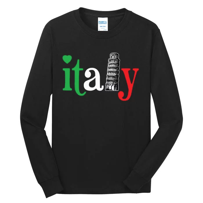 Italy Lovers Italian Flag Italia For MenWomenYouthKid Tall Long Sleeve T-Shirt