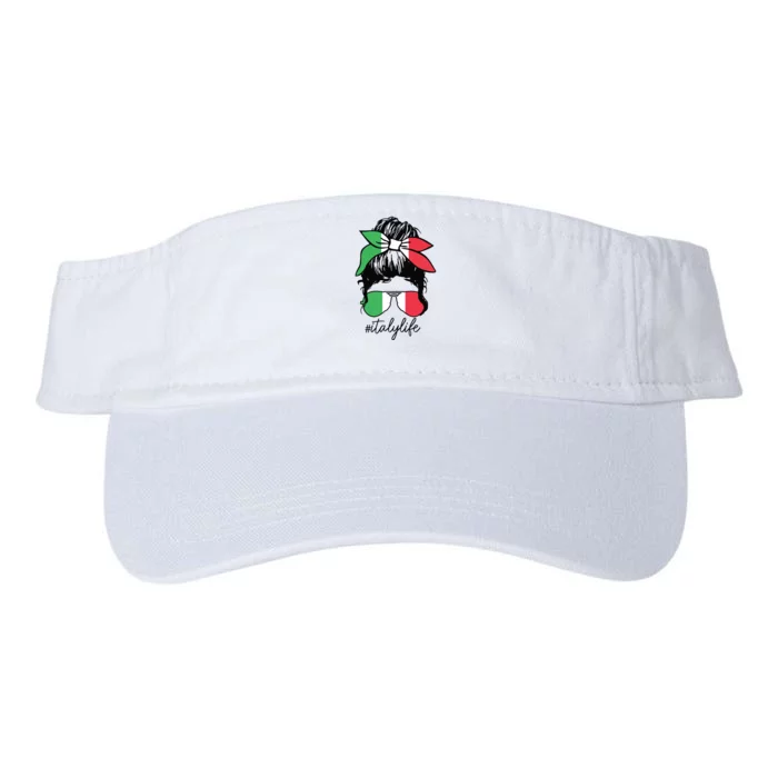 Italy Life Italian Flag Pride Girl Cute Valucap Bio-Washed Visor