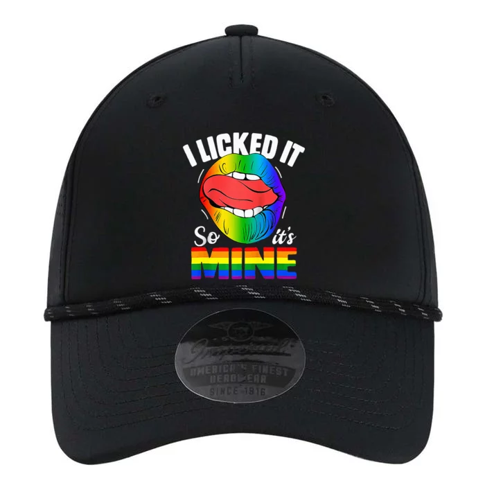 I Licked It So Its Mine Funny Rainbow Lips Lgbt Performance The Dyno Cap