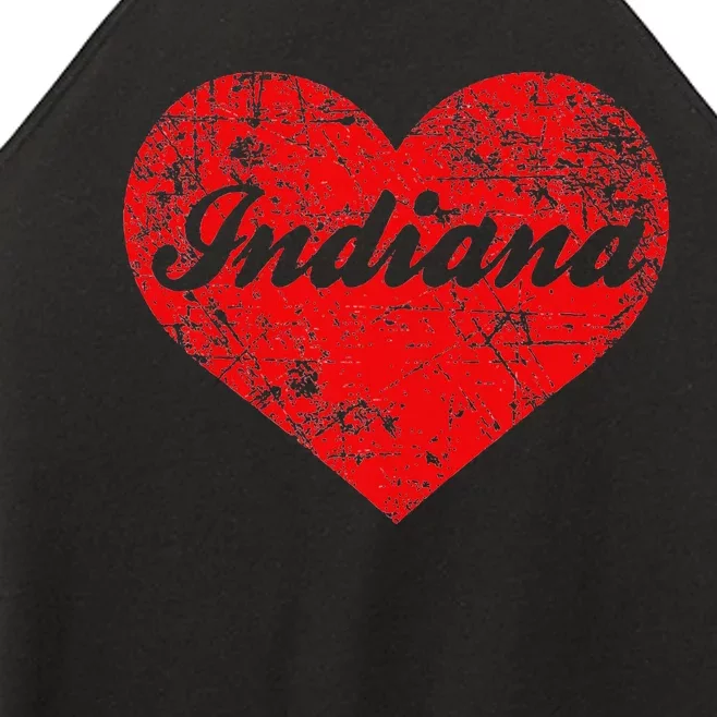 I Love Indiana Heart State Pride Region Midwest Gift Women’s Perfect Tri Rocker Tank