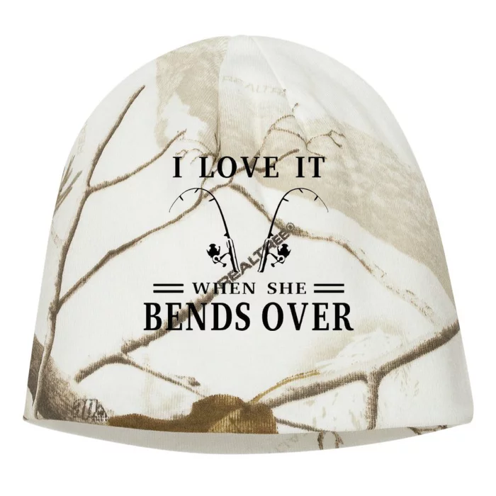 I Love It When She Bends Over Funny Fishing Kati - Camo Knit Beanie